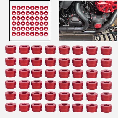 48X Red Engine Bolt Cover Caps Kit Fit For Harley Road King Electra Glide FLHTCU - Image 1 of 4