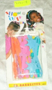 Barrettes Woolworths Goody Snap-Tight Show Offs Pastel Western Theme 2131-4 Star - Picture 1 of 3
