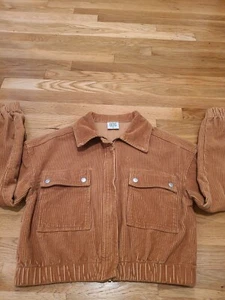 BDG Jacket Womens XS Camel Brown Corduroy Ladies Cropped Urban Outfitters - Picture 1 of 4