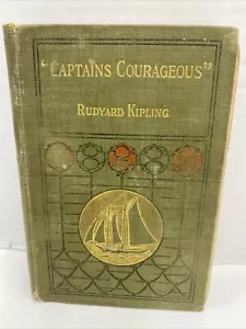 Captains Courageous by Rudyard Kipling 1st US Edition 1897 Antique Good - Picture 1 of 17