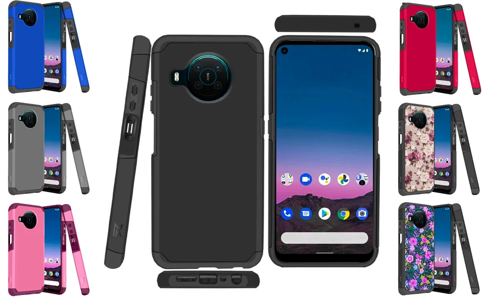 钢化玻璃/防震混合保护套 手机外壳 适合诺基亚 X100 6.7 (2021) — 第 1/1 张图片