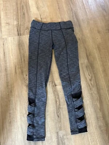 Athleta Girls Gray w/ Black Pants Leggings Size L (12) - Picture 1 of 5