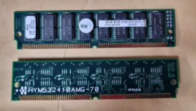 32MB Kit (2 x 16MB) 70ns 72-Pin FP EDO Memory Modules IBM pn 05H0907 - Image 1 of 3