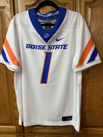 Jersey Boise State Broncos #1 Nike White Football Jersey Size M Great shape Cover
