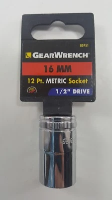 GearWrench 16 MM Metric 12 Point Socket 1/2" Drive 80751 - Image 1 of 2