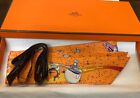 Foulard en soie Hermes Twilly SPACE DERBY orange sac femmes accessoires avec boîte d'occasion