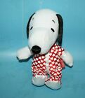 Snoopy Dog Peanuts Gang 8" PJs Red White Hearts Plush Stuffed Soft Toy 2015