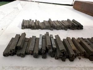 Lot 100+ Letterpress Type Metal Printing Block Antique 1/8” Alphabet - Picture 1 of 10