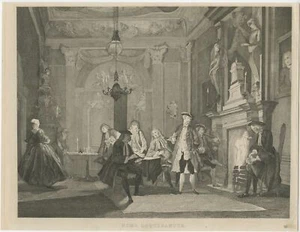 Antiguo estampado maestro ""Nemo Loquebantur"" de Bruining (c.1850) - Imagen 1 de 1