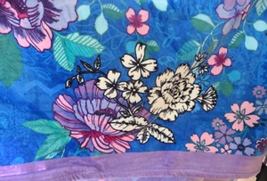 Johnny Was CALIFORNIA 40 x 70 BEACH towel BLUE DOVE 100% cotton terry velour NWT - Picture 1 of 5