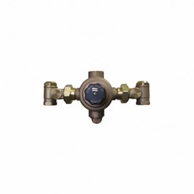 Leonard LV-982-LF-RF Thermostatic Mixing Valve 1" x 1-1/4" Bronze 125 PSI FPT - Image 1 of 4