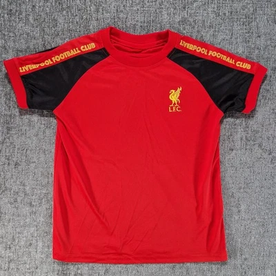 Liverpool FC Boys Football T Shirt - 8-9 Years P2P 15 Inches Red/Black - Image 1 of 4
