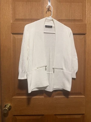 NUEVO IVANKA TRUMP BEIGE CREMA ABIERTO CÁRDIGAN SUÉTER DAMAS MUJERES PEQUEÑO PEQUEÑO Foto 1 de 3