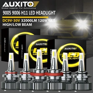 6x 9005 9006 H11 LED Faros Bombillas Kits de Conversión 6500K Blanco Brillante 32000LM - Imagen 1 de 16