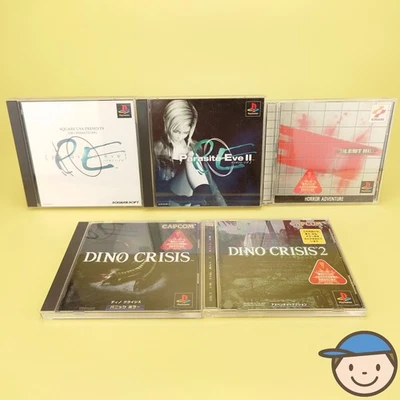 PS1 Silent Hill Parasite Eve 1 2 Dino Crisis 1 2 NTSC-J Japanese PlayStation - Image 1 of 4