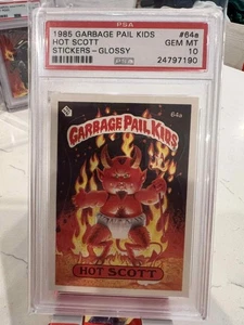 Garbage Pail Kids 1985 64a Hot Scott Glossy PSA 10 Gem Mint - Picture 1 of 1
