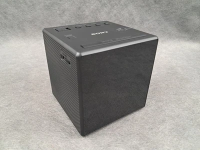 Sony ICF-C1 AM/FM Clock Radio Cube Alarm - Black - Works Great! - Image 1 of 4