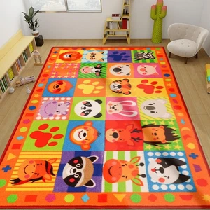 Klassenzimmer Teppich Kinderteppich, 78,7"X59" Niedliche Tier Kinder Teppiche für Spielzimmer, Nicht-Schli... - Bild 1 von 7