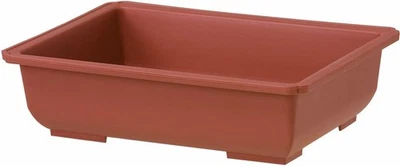 Daiwa plastic rectangular bowl for Bonsai Pot No. 11 355 x 265 x H93 Brown matte - Image 1 of 3