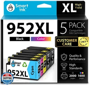 Smart Ink Compatible Ink Cartridges Replacement for HP952XL 952 XL 2 Black an - Picture 1 of 5