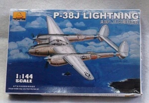 Aircraft Fighter Military Model Assemble Kit 1/144 US P-38J Lightning 80401 - Picture 1 of 8