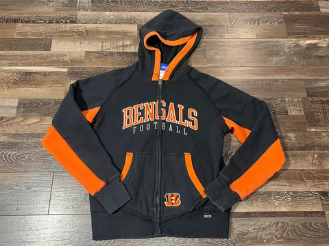 VTG Cincinnati Bengals NFL On Field Reebok Jacket Full Zip Women's Size Small Cover