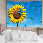 Sunflower Blue Butterfly Sky White Cloud TapestryforBedroomLivingRoom Dorm