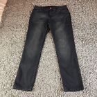 Mugsy Jeans Mens 35X32 Black Mags Stretch Logo Casual 5 Pocket Denim Faded Usa