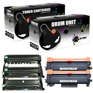 2 Drum DR730 + 2 Toner TN760 Cartridge fits Brother DCP-L2550DW HL-L2370DW - Picture 1 of 1