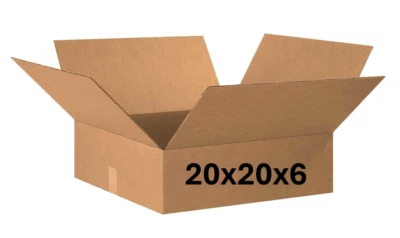 20" x 20" x 6" CARDBOARD BOX - 200 lb - SINGLE BOX - Image 1 of 4