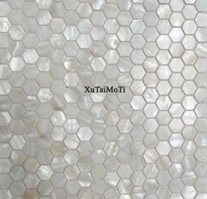 Hot 11PCS hexagon shell mosaic tile mother of pearl kitchen backsplash wall tile - Picture 1 of 5