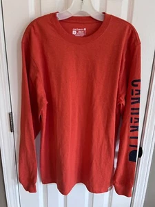 CARHARTT Men's Loose Fit Orange Cotton Shirt Size S - Picture 1 of 2