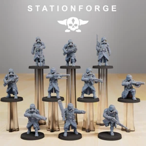 Stationforge Miniatures - GrimGuard Infantry Builder - 28 mm sobremesa impresión 3D - Imagen 1 de 7