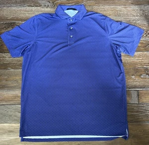 Camisa polo de golf Greyson para hombre grande púrpura negra con estampado de gato activo - Imagen 1 de 4