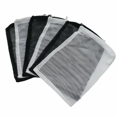 WAVE POINT 10 pcs 8" x 5.5" Aquarium Fish Tank Pond Filter Media Mesh Bags Zipper Reusable