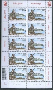 Monaco 2020 Europa CEPT, Ancient Postal Routes, Architecture MNH** - Picture 1 of 1