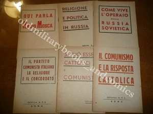 6 FASCICOLI ED A.V.E. DI PROPAGANDA ANTICOMUNISTA SERIE COMPLETA 1949? - Picture 1 of 1