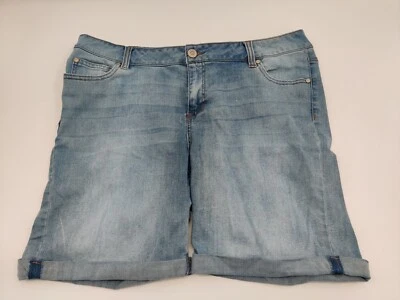Pantalones Cortos de Denim Celebrity Rosa Elastizados con Puños Azul para Mujer Talla 16 Bolsillo Desgastado Foto 1 de 4