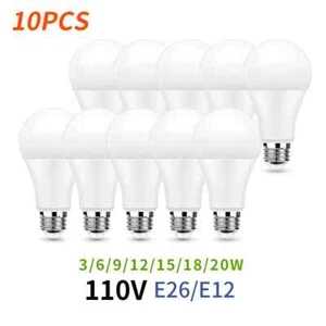 10PCS Led Bulb E26 E12 AC110V 20W High Lumen Light For Home And Office Lighting - Picture 1 of 23