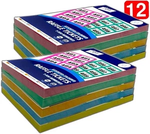 Paquete de 12 boletos de sorteo de tómbola rifa de guardarropa numerados del 1 al 500 NUEVO - Imagen 1 de 7