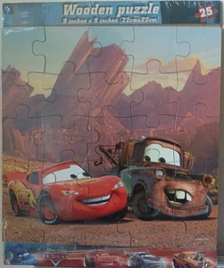 Disney/Pixar Cars Wooden Puzzle 9X9" New - Mater & Lightning McQueen - Picture 1 of 2