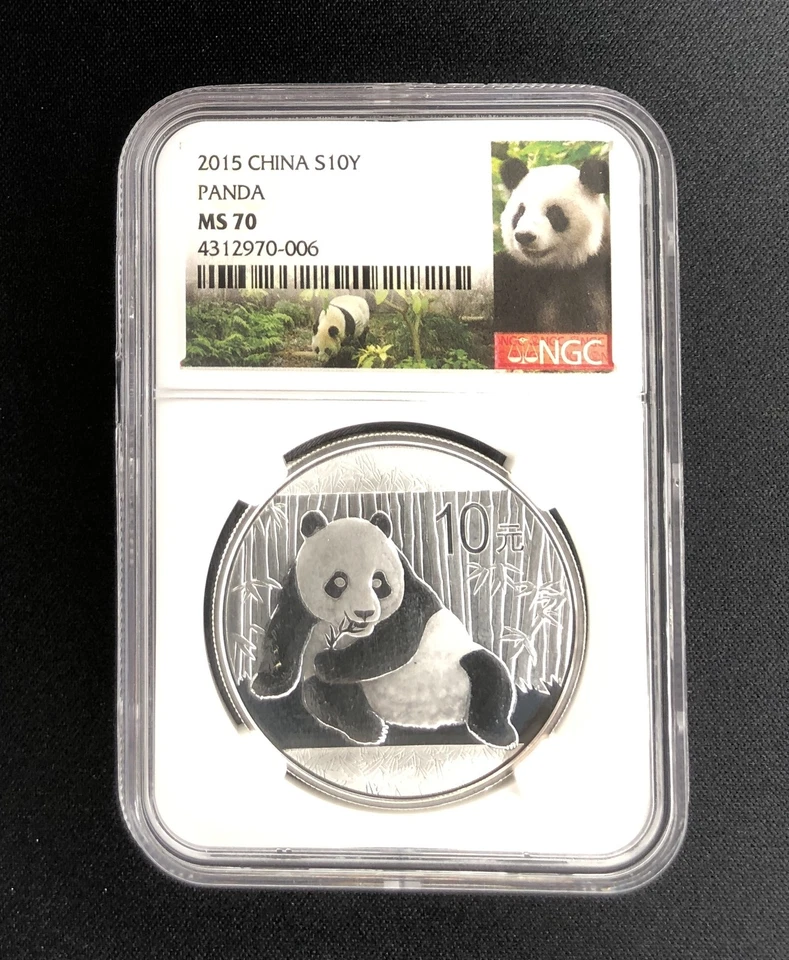 2015 China S10Y Panda NGC MS 70 Silver Coin UNC RARE #006 - Image 1 of 2