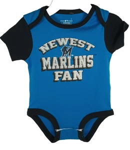 Blue Newest Florida Marlins Infant 1 Piece Snap Crotch 0-3 M New No Tags - Picture 1 of 6