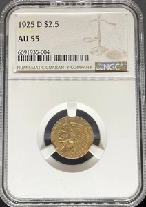 1925-D 2,5 $ Indian AU55 NGC (#PA6691935004) - Bild 1 von 2