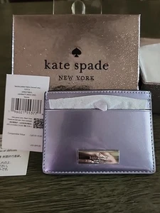 Kate Spade Kenzie Patent Small Slim Card Holder Candied Flower New $99 - Picture 1 of 8