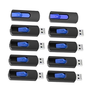 10 Pack USB Flash Drives USB 2.0 Flash Drive Slide Retractable USB 64GB Blue - Afbeelding 1 van 4