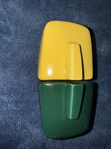 Vintage Condiment Set (2)Retro Green Yellow Franciscan Pottery USA (no tray) CA - Photo 1/10