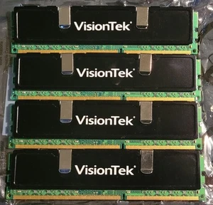 4 VISIONTEK 4GB DDR3-1600 PC3-12800 DIMM MEMORY MODULES TOTAL OF 16GB - Afbeelding 1 van 2