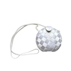 Vintage '80s La Regale White Woven Mini Clutch Evening Bag Convertible Strap - Picture 1 of 3