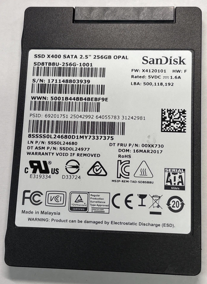 SanDisk SD8TB8U-256G-1001 2.5 SATA 256GB 7.200RPM  HDD - Image 1 of 2